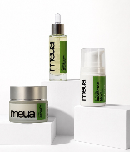 Pack facial Método 3P's de MEUA: hidratar, sellar y proteger
